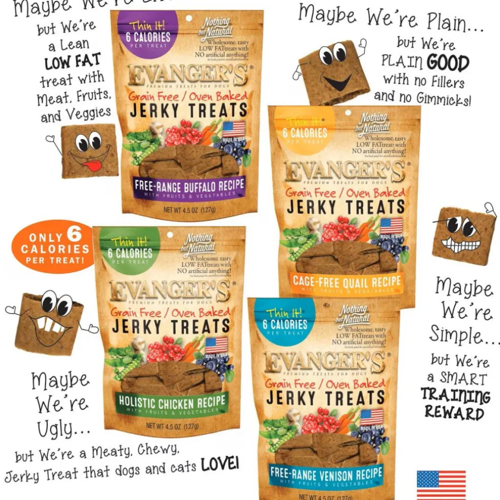 Evanger's Nothing But Natural Holistic Chicken Recipe Jerky Dog Treats (4.5 oz)
