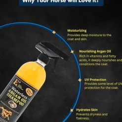 E3 Waterless Argan Oil Shampoo for Horses (32 oz)
