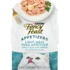Fancy Feast Appetizers Light Meat Tuna with a Scallop Topper Lickable Cat Treats, 1.1-oz tray, case of 10