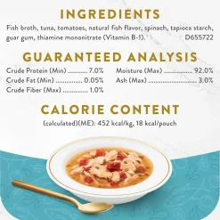 Fancy Feast Classic Broths with Tuna & Vegetables Supplemental Wet Cat Food Pouches, 1.4-oz pouch, case of 16