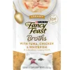 Fancy Feast Creamy Broths with Tuna, Chicken & Whitefish Supplemental Wet Cat Food Pouches, 1.4-oz, case of 16
