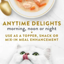 Fancy Feast Creamy Broths with Wild Salmon & Whitefish Supplemental Wet Cat Food Pouches, 1.4-oz pouch, case of 16