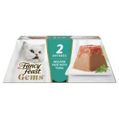 Fancy Feast Gems Mousse Pate Tuna & Gravy Halo Wet Cat Food (2 oz x 16 trays)