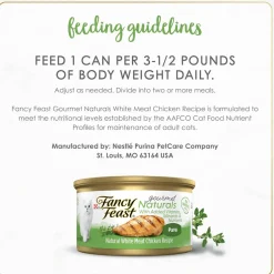 Fancy Feast Gourmet Naturals White Meat Chicken Recipe Pate Canned Cat Food, 3-oz, case of 12