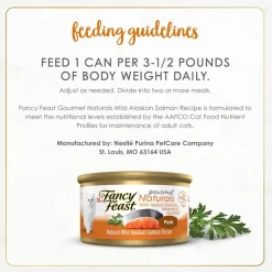 Fancy Feast Gourmet Naturals Wild Alaskan Salmon Recipe Pate Canned Cat Food, 3-oz, case of 12