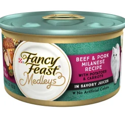 Fancy Feast Medleys Beef & Pork Milanese with Carrot & Potato Wet Cat Food, 3-oz case of 24