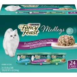 Fancy Feast Medleys Florentine Wet Cat Food Variety Pack, 3-oz case of 24