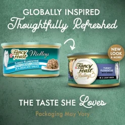 Fancy Feast Medleys Tender Turkey Tuscany in Sauce Wet Cat Food, 3-oz case of 24