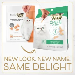 Fancy Feast Purely Natual Hand-Selected Chicken Cat Treats (10 pouches)