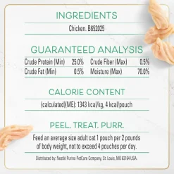 Fancy Feast Purely Natual Hand-Selected Chicken Cat Treats (10 pouches)