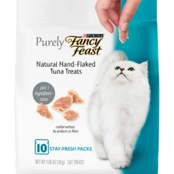 Fancy Feast Purely Natural Hand-Flaked Tuna Cat Treats, 1.06-oz
