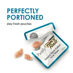Fancy Feast Purely Natural Hand-Flaked Tuna Cat Treats, 1.06-oz