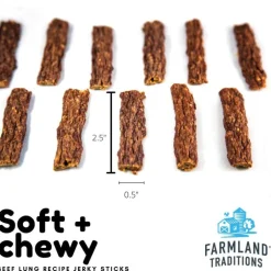 Farmland Traditions Simple Snacks Beef Lung Jerky Sticks Dog Treats (8.2 oz)