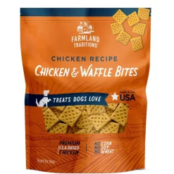 Farmland Traditions Simple Snacks Chicken & Waffle Bites Dog Treats