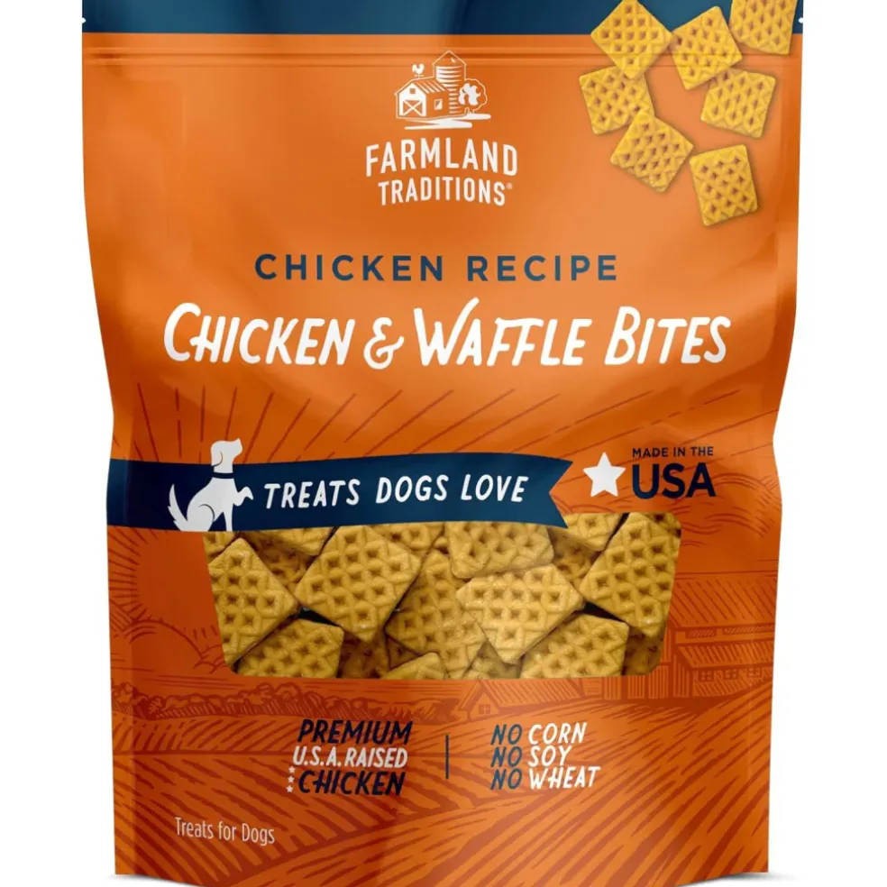 Farmland Traditions Simple Snacks Chicken & Waffle Bites Dog Treats
