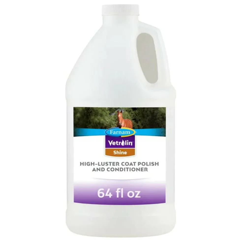 Farnam Vetrolin Shine High-Luster Dog & Horse Coat Polish & Conditioner Spray (64 oz)