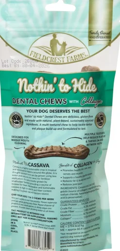 Fieldcrest Farms Nothin' to Hide Dental Wave Beef Dog Treat, 8-pack