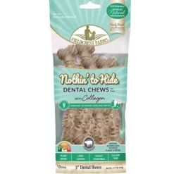 Fieldcrest Farms Nothin' to Hide Dental Bone Beef Dog Treat 3", 12 pack