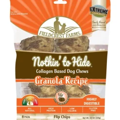 Fieldcrest Farms Nothin' to Hide Granola Flip Chips Dog Treat Oats & Pumpkin, 8-pack