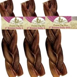 Fieldcrest Farms Premium Dog Chews 6" Braided Bully Stick