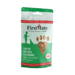 FirstMate Cage Free Duck Meal & Blueberries Mini Trainers Grain Free Dog Treats (8 oz)