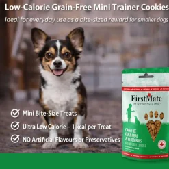FirstMate Cage Free Duck Meal & Blueberries Mini Trainers Grain Free Dog Treats (8 oz)