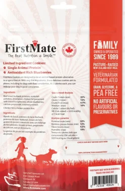 FirstMate New Zealand Beef Meal & Blueberries Grain Free Dog Treats (8 oz)