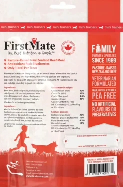 FirstMate New Zealand Beef Meal & Blueberries Mini Trainers Grain Free Dog Treats (8 oz)