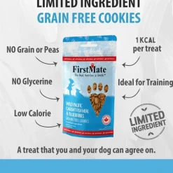 FirstMate Wild Pacific Caught Fish Meal & Blueberries Mini Trainers Grain Free Dog Treats (8 oz)