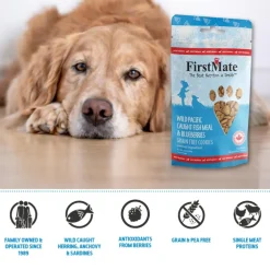 FirstMate Wild Pacific Caught Fish Meal & Blueberries Mini Trainers Grain Free Dog Treats (8 oz)