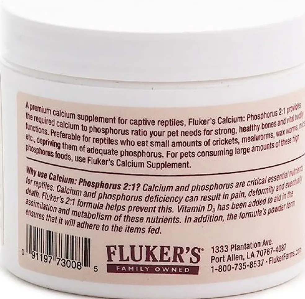 Fluker's Calcium:Phosphorus 2:1 Supplement For Reptiles (4 oz)