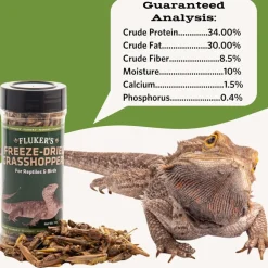 Fluker's Freeze-Dried Grasshoppers for Reptiles & Birds Treats (1 oz)
