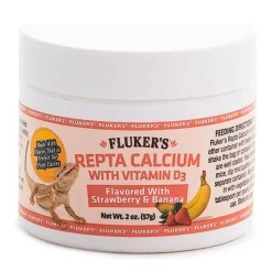 Fluker's Repta Strawberry-Banana Flavored Calcium with Vitamin D3 For Reptiles