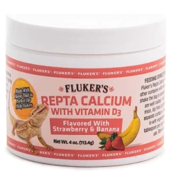 Fluker's Repta Strawberry-Banana Flavored Calcium with Vitamin D3 For Reptiles