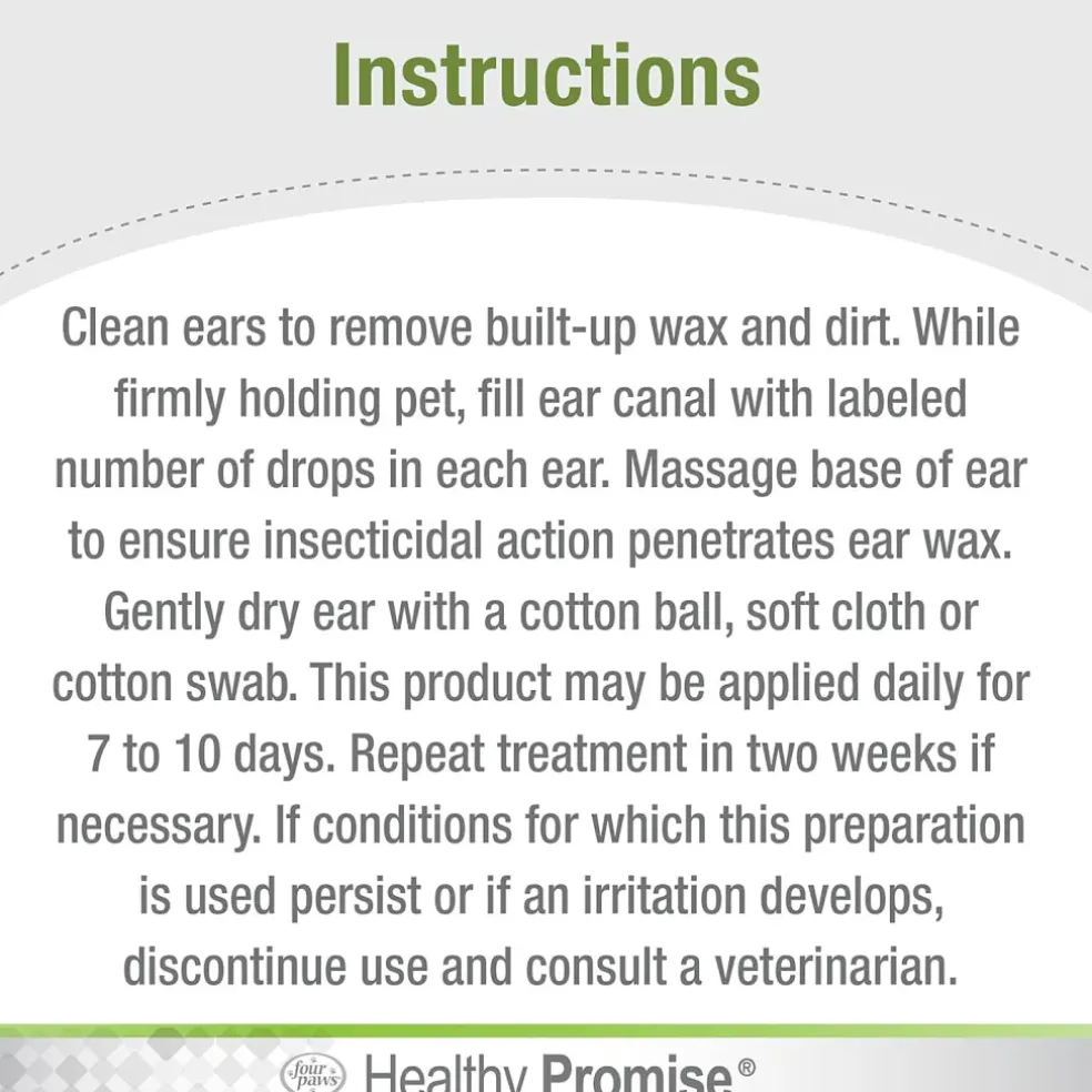 Four Paws Healthy Promise Aloe Ear Mite Treatment For Dogs (0.75 oz)