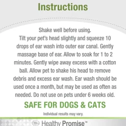 Four Paws Healthy Promise Ear Wash for Dogs & Cats (4 oz)