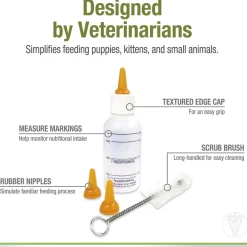 Four Paws Healthy Promise Nurser Bottle & Cleaning Brush For Pets