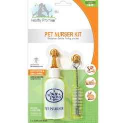 Four Paws Healthy Promise Nurser Bottle & Cleaning Brush For Pets