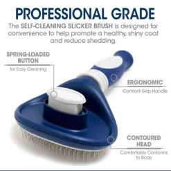 Four Paws Magic Coat Professional Series Self-Cleaning Slicker Brush For Pets