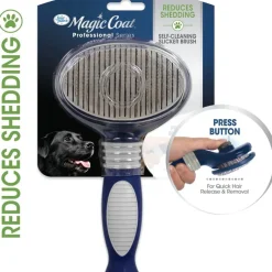 Four Paws Magic Coat Professional Series Self-Cleaning Slicker Brush For Pets