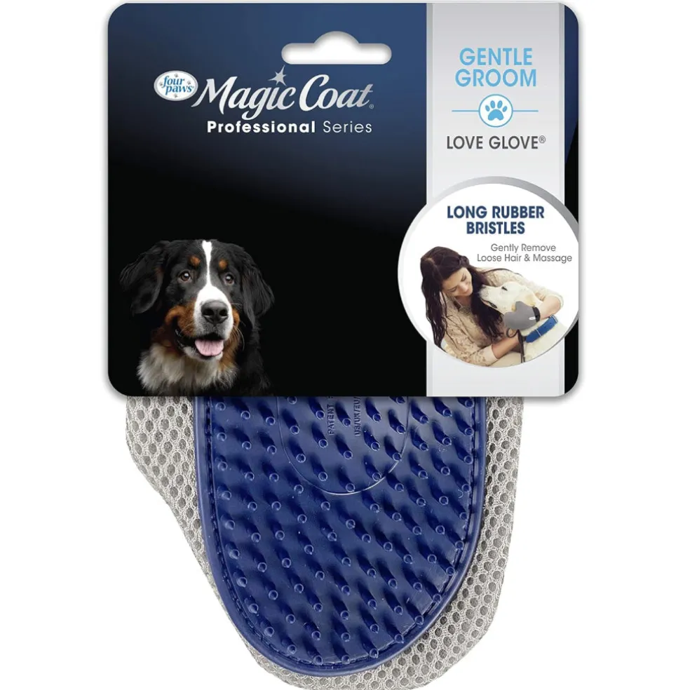 Four Paws Magic Coat Professional Series Love Glove Grooming Mitt For Dogs