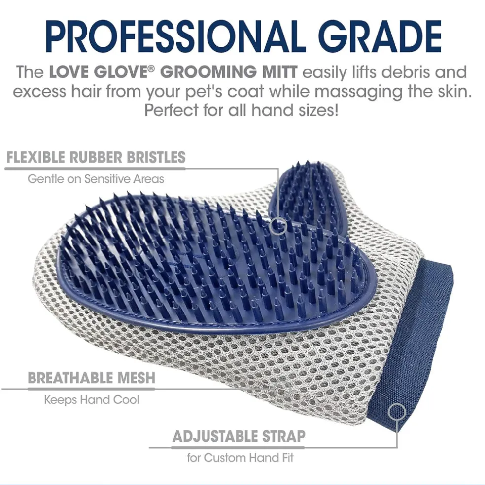 Four Paws Magic Coat Professional Series Love Glove Grooming Mitt For Dogs