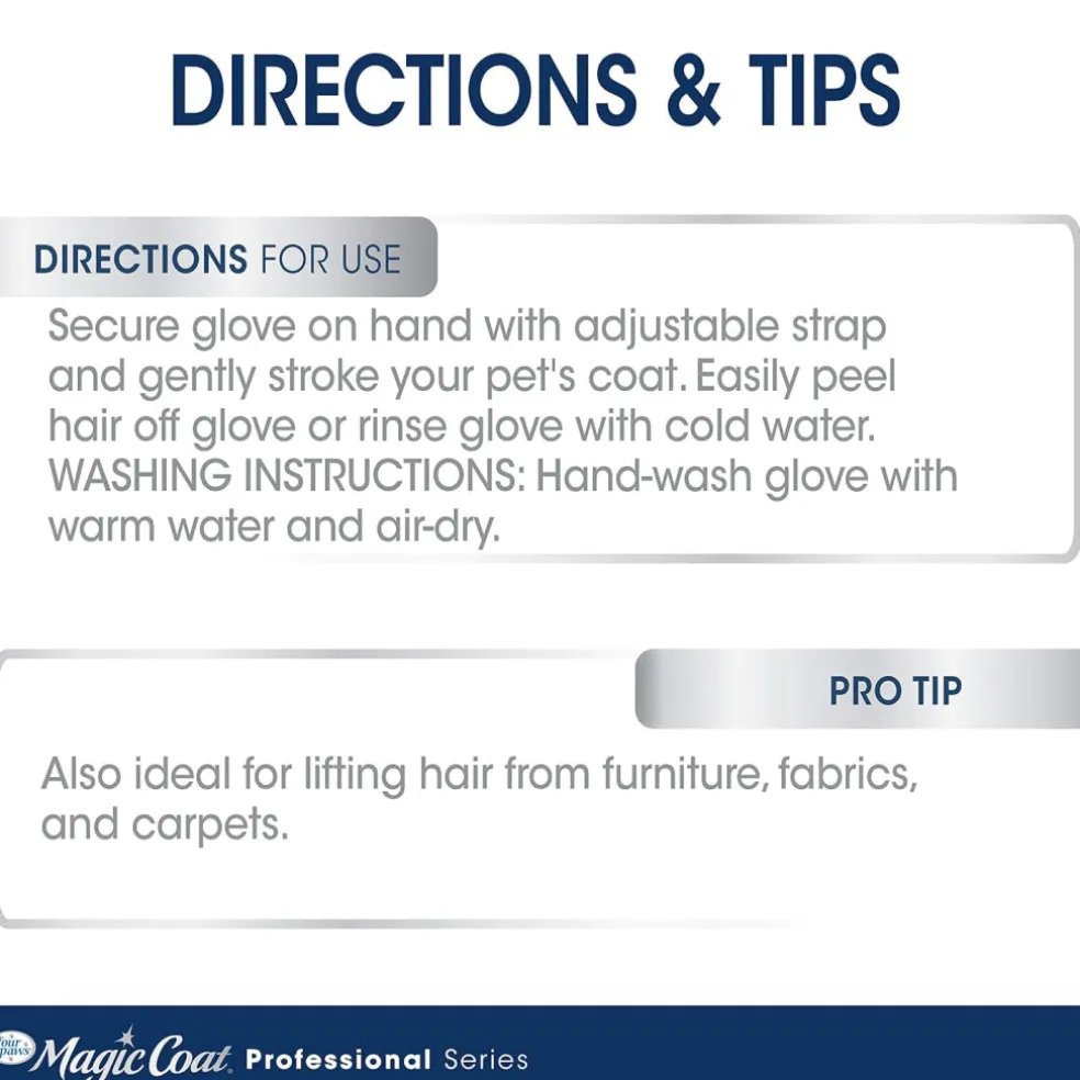 Four Paws Magic Coat Professional Series Love Glove Grooming Mitt For Dogs