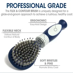 Four Paws Magic Coat Professional Series Flex & Contour Pin and Bristle Brush for Dogs