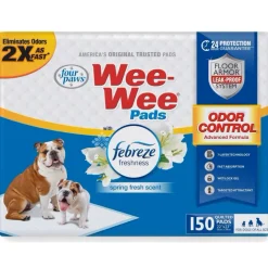Four Paws Wee-Wee Odor Control Dog Training Pads with Febreze Freshness- 22x23"