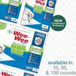 Four Paws Wee-Wee Ultimate Attractant Dog Pee Pads with Grass Scent - 22 x 23 inch