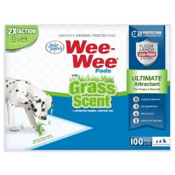 Four Paws Wee-Wee Ultimate Attractant Dog Pee Pads with Grass Scent - 22 x 23 inch