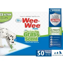 Four Paws Wee-Wee Ultimate Attractant Dog Pee Pads with Grass Scent - 22 x 23 inch
