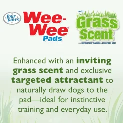Four Paws Wee-Wee Ultimate Attractant Dog Pee Pads with Grass Scent - 22 x 23 inch