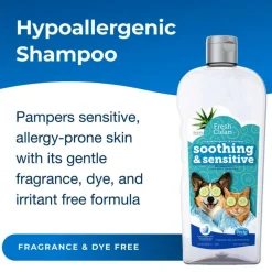 Fresh 'n Clean Soothing & Sensitive Hypoallergenic Tearless Shampoo For Pets (18 oz)